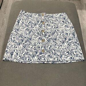 LOFT Floral Button Skirt